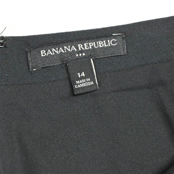 Banana Republic 14 Black Scalloped Stretch Womens‎ Straight Pencil Skirt - Picture 3 of 8